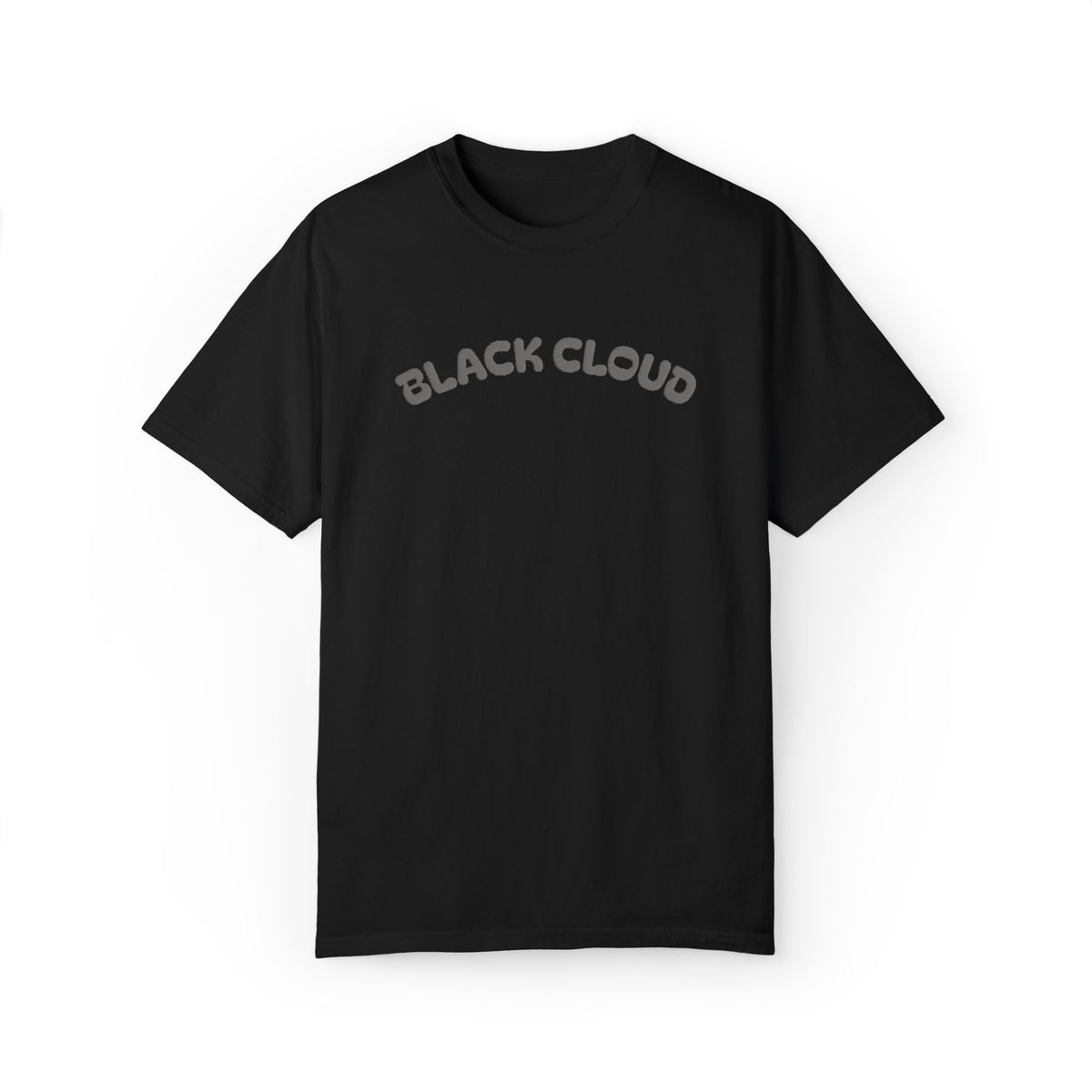 Black Black Cloud graphic T-shirt, front view