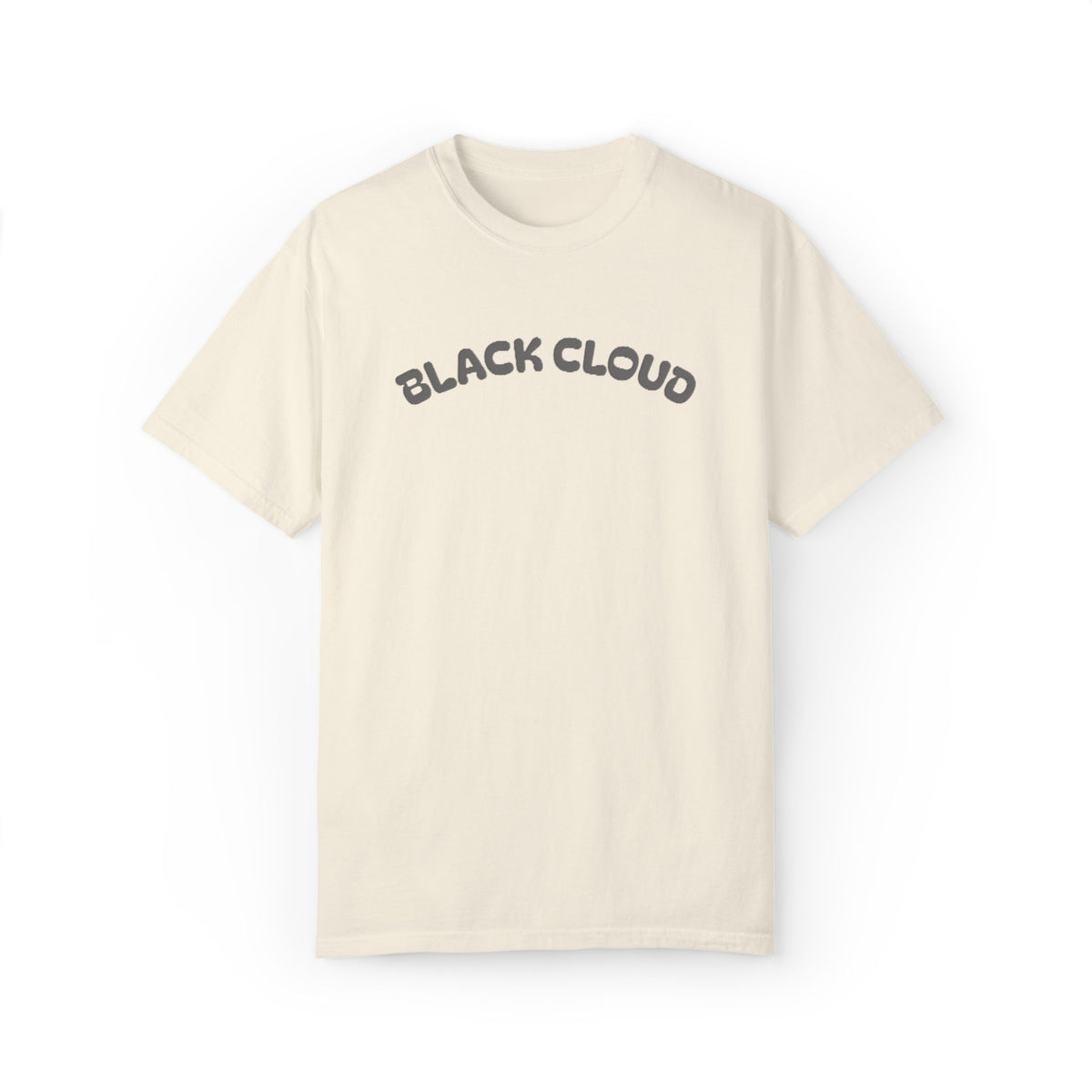 Ivory Black Cloud graphic T-shirt, front view