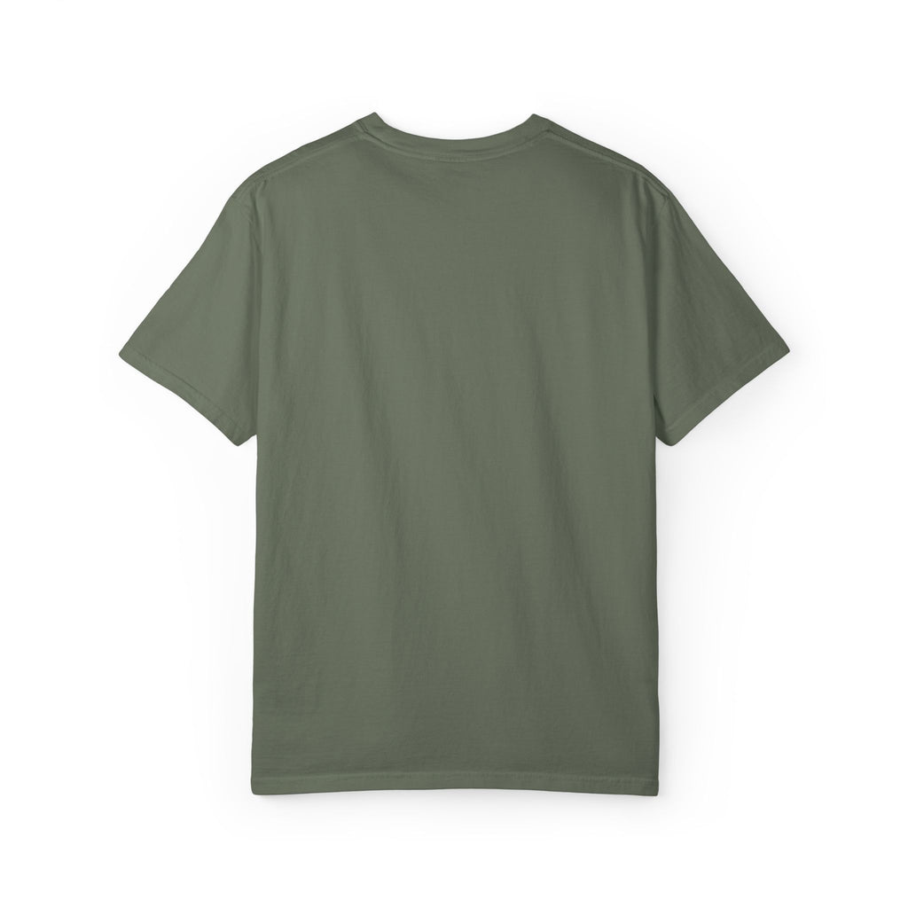 Moss Black Cloud garment-dyed T-shirt, back view