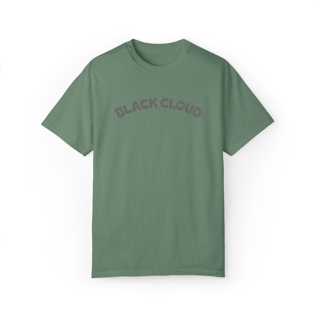 Light Green Black Cloud graphic T-shirt, front view