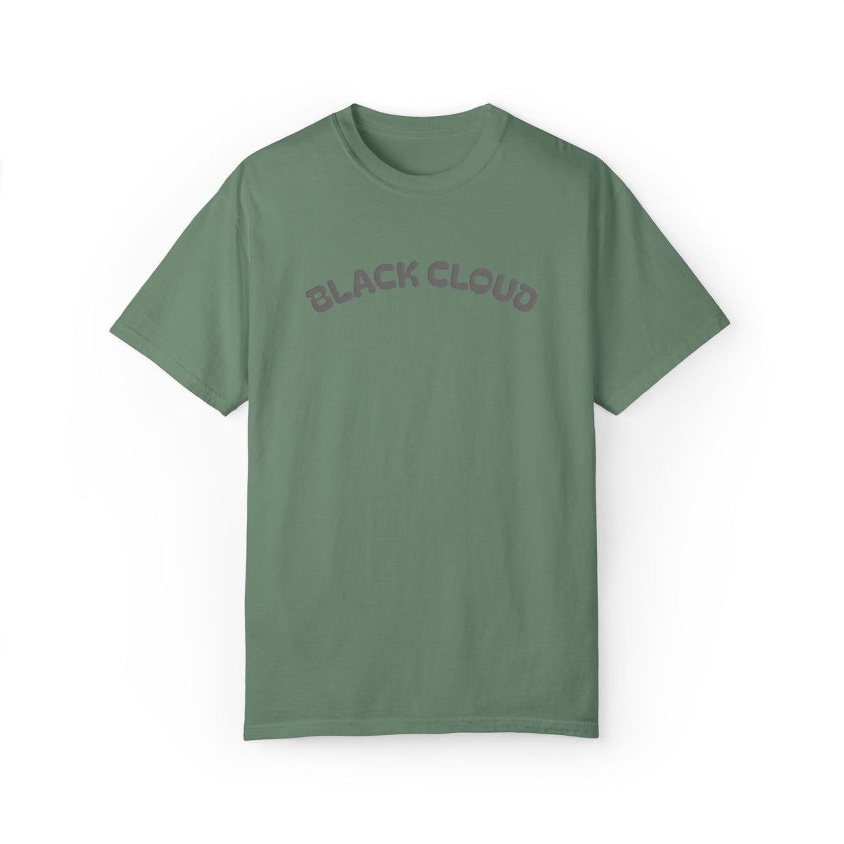 Light Green Black Cloud graphic T-shirt, front view